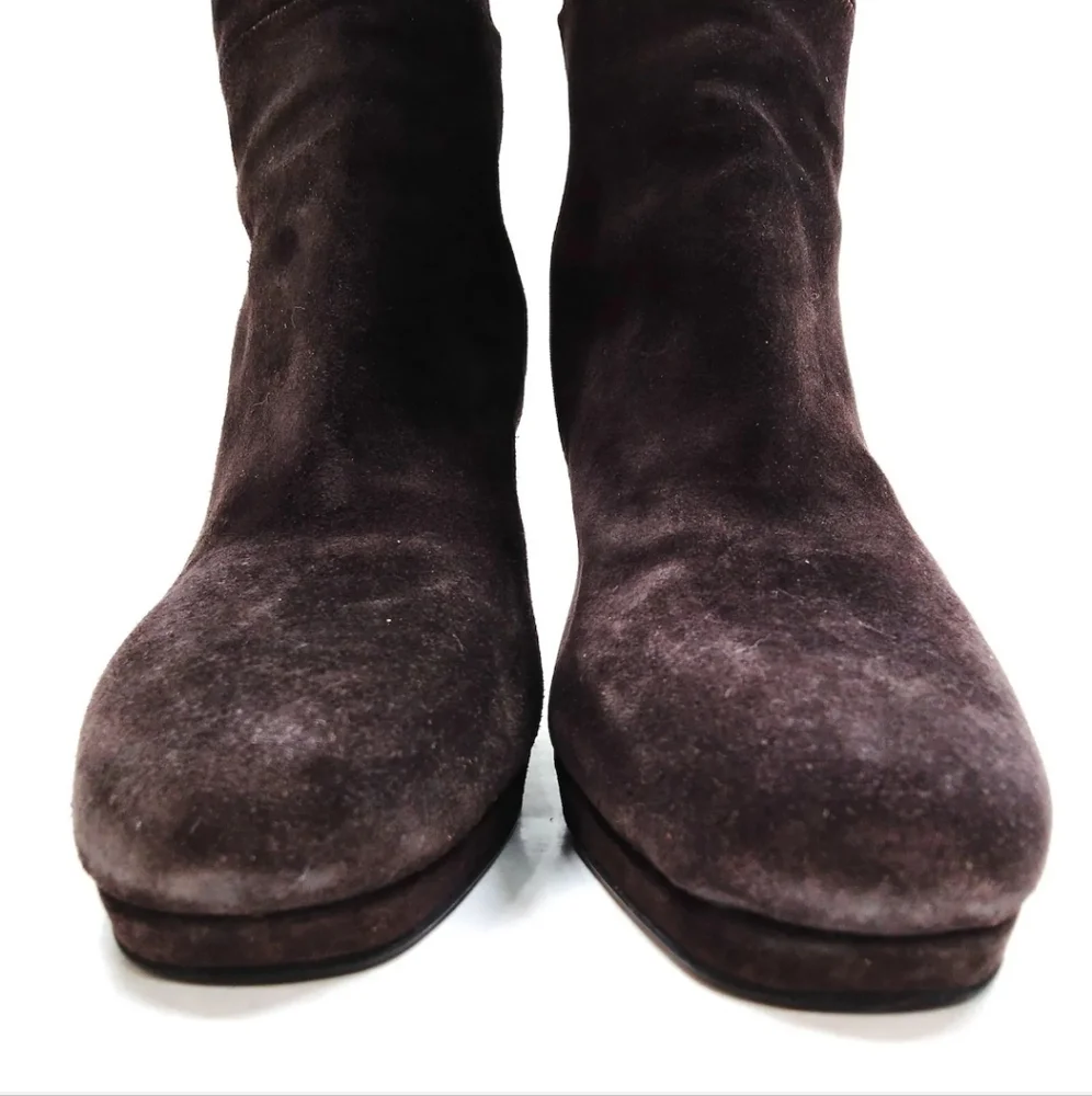 Prada Boots Women Brown Suede
